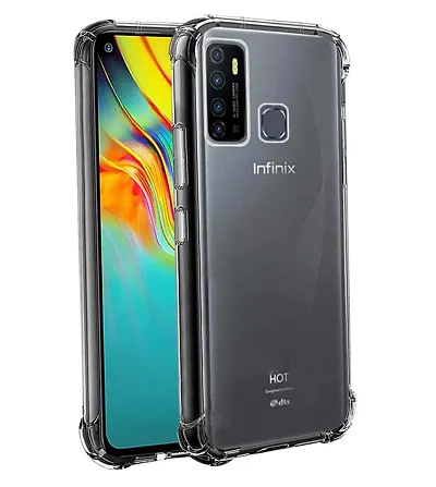 RRTBZ Soft Flexible Silicone Transparent Back Cover Compatible for Tecno Spark 5 pro/Infinix Hot 9 Pro