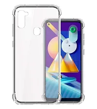 RRTBZ Soft Flexible Silicone Transparent Back Cover Compatible for Samsung Galaxy M11 / A11-thumb1