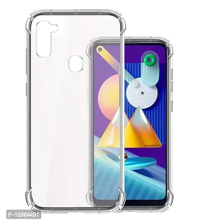 RRTBZ Soft Flexible Silicone Transparent Back Cover Compatible for Samsung Galaxy M11 / A11-thumb2