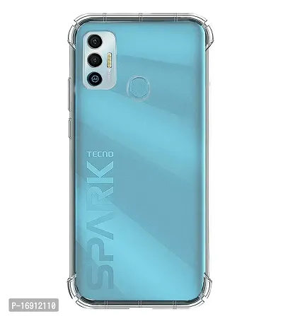 RRTBZ Soft Flexible Silicone Transparent Back Cover Compatible for Tecno Spark 7 / Spark 7T