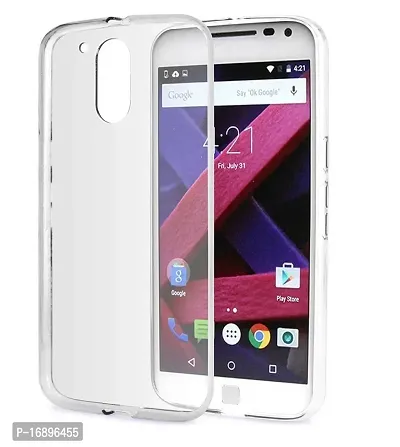 RRTBZ Transparent TPU Back Case Cover for Motorola Moto G4 Plus-thumb0