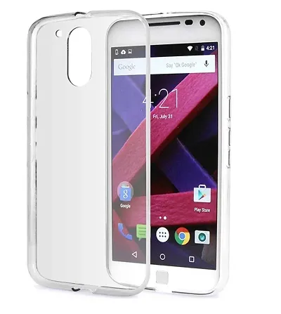 RRTBZ Transparent TPU Back Case Cover for Motorola Moto G4 Plus