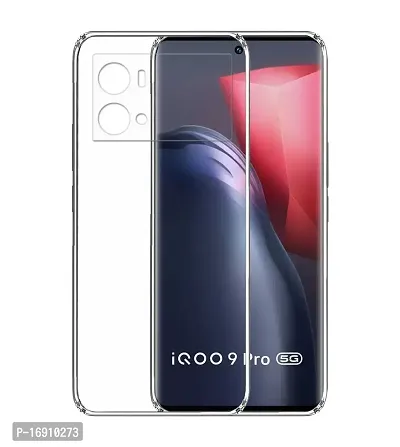 RRTBZ Soft Silicone TPU Flexible Back Cover Compatible for iQOO 9 Pro