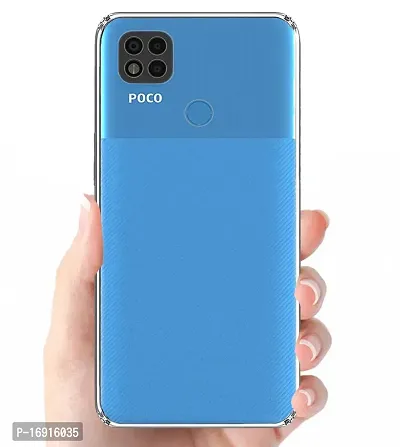 RRTBZ Soft TPU Transparent Back Case Cover Compatible for Poco C31 / Redmi 9 Activ-thumb4