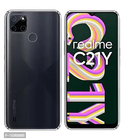 RRTBZ Soft Flexible Silicone Transparent Back Cover Compatible for Realme C21Y-thumb2