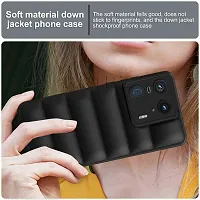 Silicon Puff Case with Camera Protection Compatible for Motorola Edge 50 Ultra 5G -Black-thumb1