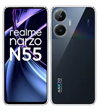 RRTBZ Soft Silicone TPU Flexible Back Cover Compatible for Realme Narzo N55 with OTG Adapter-thumb1