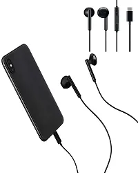 RRTBZ Type C Earphones with Type C Wired Earphone with Mic, Rich Bass and Noise Isolation Compatible with Oppo Reno 7 Pro / Reno7 Pro (Black)-thumb3