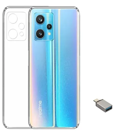 RRTBZ Transparent Soft Silicone TPU Flexible Back Cover Compatible for Realme 9 Pro+ / Realme 9 Pro Plus with OTG Adapter