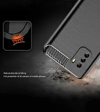 RRTBZ Carbon Fiber Shock Proof TPU Back Case Cover Compatible for Nokia G60 5G -Black-thumb3