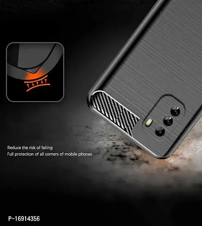 RRTBZ Carbon Fiber Shock Proof TPU Back Case Cover Compatible for Nokia G60 5G -Black-thumb4