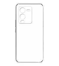 RRTBZ Soft Silicon Transparent TPU Case Cover Compatible for Vivo V25 Pro with Type-C Earphone-thumb3