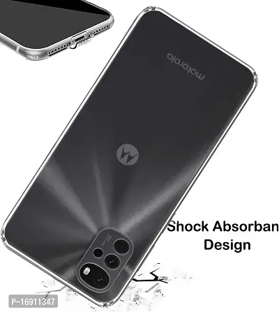 RRTBZ Transparent Soft Silicone TPU Back Cover Compatible for Motorola Moto G22-thumb4