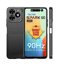 Classic Soft Armor Back Case Compatible For Tecno Spark Go 2024 , Black-thumb1