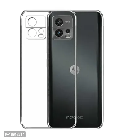 RRTBZ Transparent Soft Silicone TPU Flexible Back Cover Compatible for Motorola Moto G72