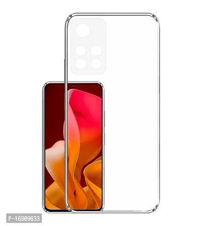 RRTBZ Soft Flexible Silicone Transparent Back Cover Compatible for Xiaomi 11i 5G