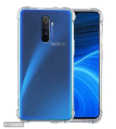 RRTBZ Transparent Soft Silicone TPU Flexible Back Cover Compatible for Realme X2 Pro