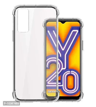 RRTBZ Transparent Soft Silicone TPU Flexible Back Cover Compatible for Vivo Y12s / Vivo Y20 / Vivo Y20i