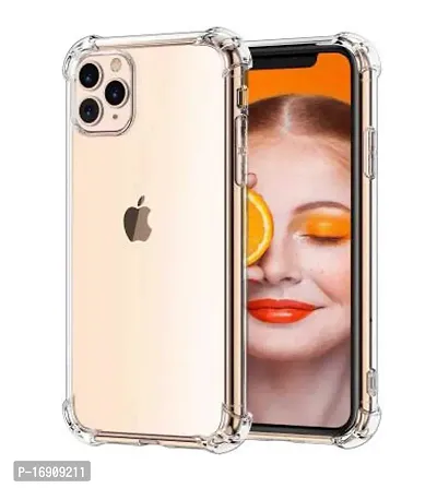 RRTBZ Transparent Soft Silicone TPU Flexible Back Cover Compatible for iPhone 11 Pro