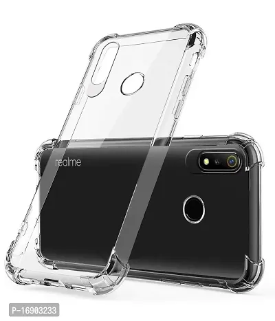 RRTBZ Transparent Soft Silicone TPU Flexible Back Cover Compatible for Realme 3-thumb2