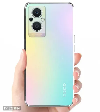 RRTBZ Transparent Soft Silicone TPU Flexible Back Cover Compatible for Oppo F21 Pro 5G with Earphone-thumb3