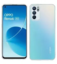 RRTBZ Soft TPU Transparent Back Case Cover Compatible for Oppo Reno6 5G-thumb1