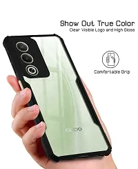 Oppo K12x 5G Camera Protection Shockproof Clear Back Bumper Eagle Back Case Cover PC TPU Compatible for Oppo K12x 5G with Stylus Pen and Screen Guard Black-thumb2