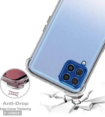 RRTBZ Soft Flexible Silicone Back Cover Compatible for Samsung Galaxy F62, Transparent Case-thumb3