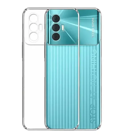 RRTBZ Transparent Soft Silicone TPU Flexible Back Cover Compatible for Tecno Spark 8 Pro