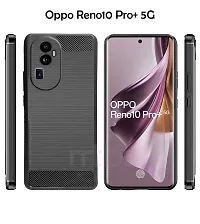 Rrtbz Soft Armor Back Case Compatible For Oppo Reno10 Pro+ 5G / Reno 10 Pro Plus 5G -Black-thumb1