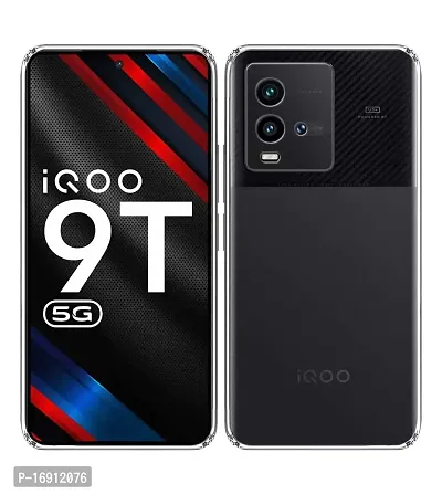 RRTBZ Soft Silicon TPU Case Cover Compatible for iQOO 9T 5G Transparent-thumb2