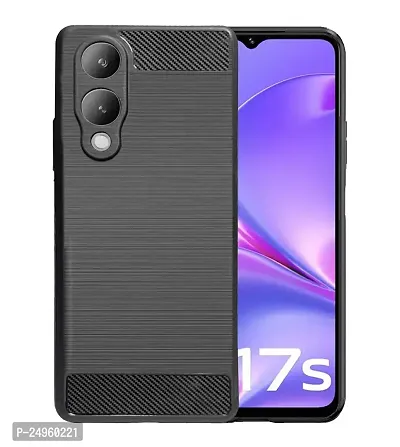 Stylish Silicon Back Cover Compatible For Vivo Y17S -Black