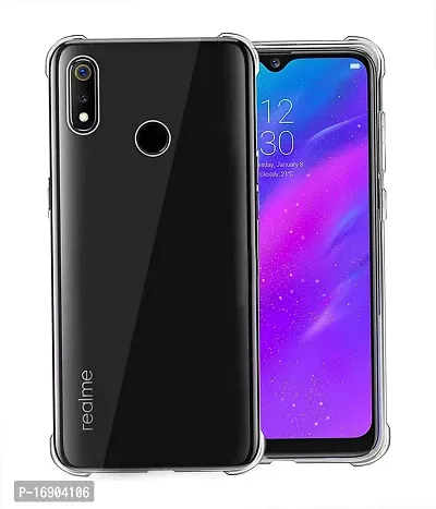 RRTBZ Transparent Soft Silicone TPU Flexible Back Cover Compatible for Realme 3 Pro