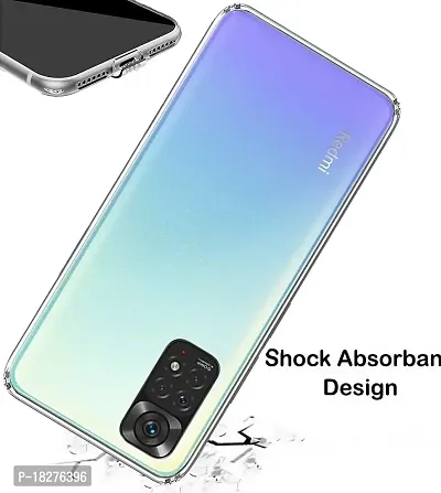 RRTBZ Transparent Soft Silicone TPU Flexible Back Cover Compatible for Xiaomi Redmi Note 11 / Redmi Note 11s with Earphone-thumb4