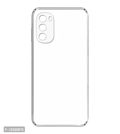 RRTBZ Transparent Soft Silicone TPU Flexible Back Cover Compatible for Motorola Moto G62 with Screen Guard-thumb4