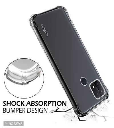 RRTBZ Transparent Soft Silicone TPU Flexible Back Cover Compatible for Oppo A15 with Stylus-thumb3