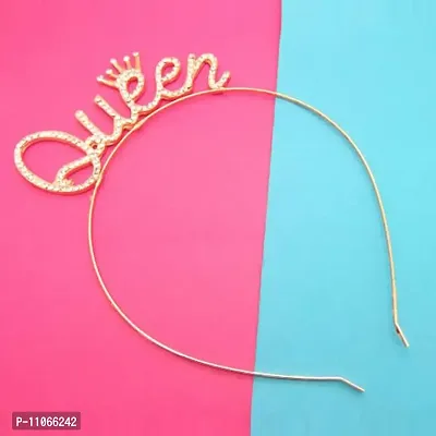 FAVELA Queen Cz Stone Crown Headband-thumb2