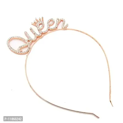 FAVELA Queen Cz Stone Crown Headband-thumb0