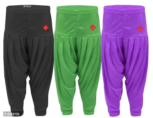 Kids pattiyala pant soft and smooth(combo pack of 3) multicoloured