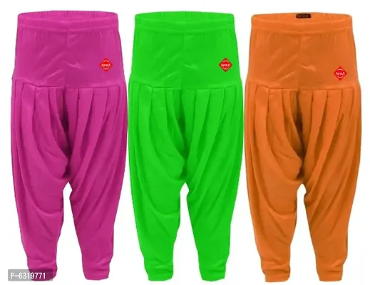 Kids pattiyala pant soft and smooth(combo pack of 3) multicoloured