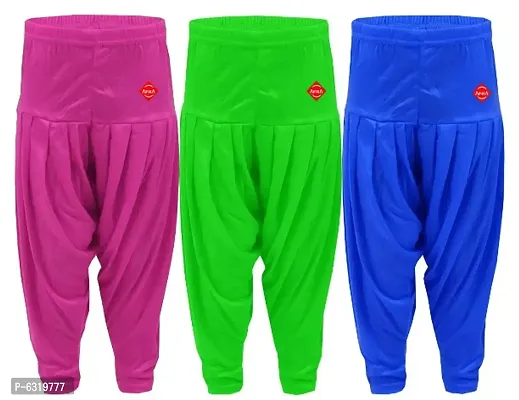 Kids pattiyala pant soft and smooth(combo pack of 3) multicoloured