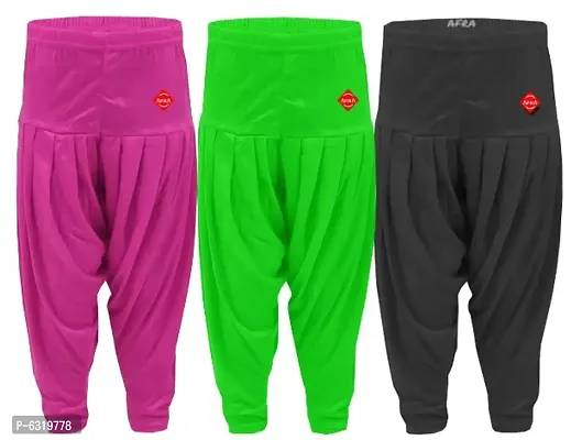 Kids pattiyala pant soft and smooth(combo pack of 3) multicoloured