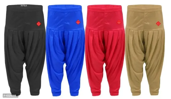 Kids pattiyala pant soft and smooth(combo pack of 4) multicoloured