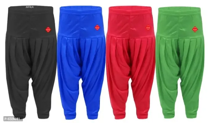 Kids pattiyala pant soft and smooth(combo pack of 4) multicoloured