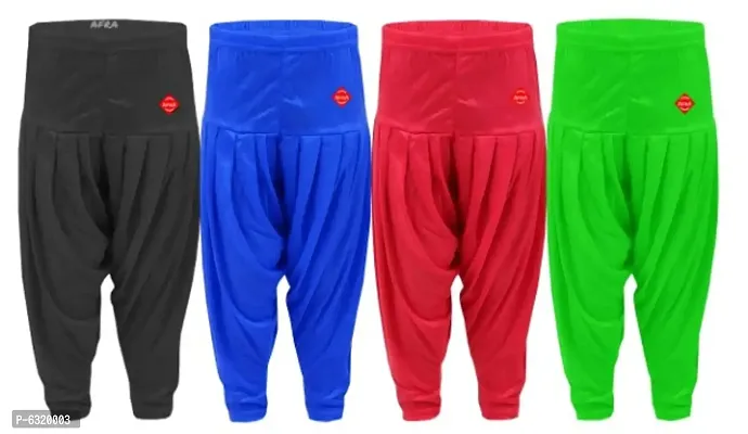 Kids pattiyala pant soft and smooth(combo pack of 4) multicoloured