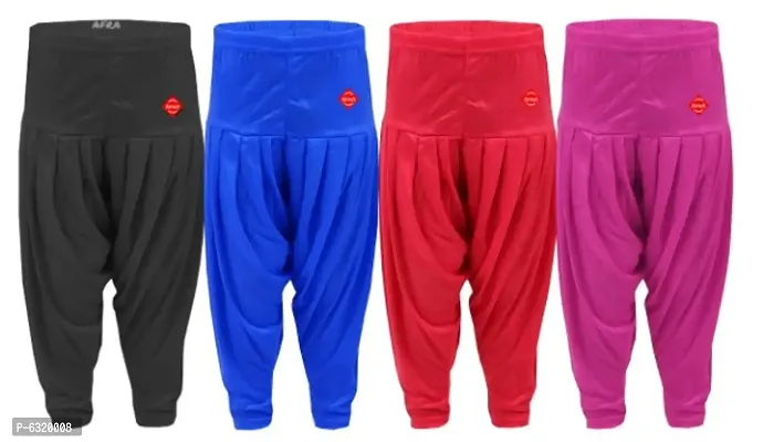 Kids pattiyala pant soft and smooth(combo pack of 4) multicoloured