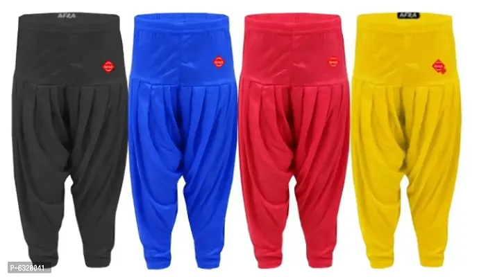 kids pattiyala pant (combo pack of 4) multicoloured