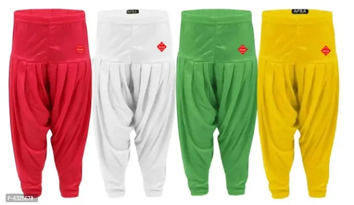 kids pattiyala pant (combo pack of 4) multicoloured