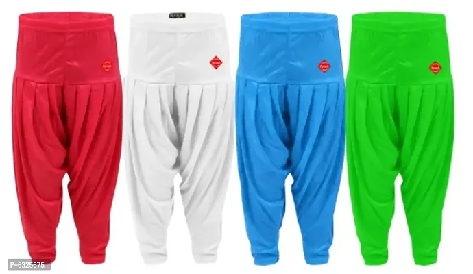 kids pattiyala pant (combo pack of 4) multicoloured