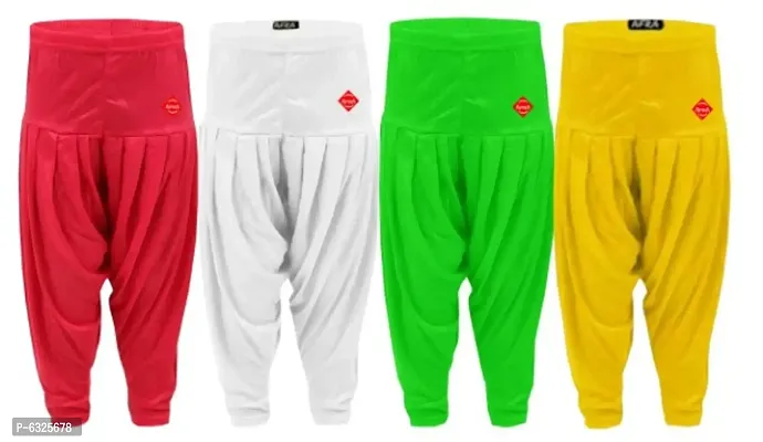 kids pattiyala pant (combo pack of 4) multicoloured